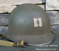 Image 7 of WWII 2nd Ranger Battalion, Captain. M-1 Type Helmet, Fixed bale version. 