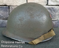 Image 2 of WWII 2nd Ranger Battalion, Captain. M-1 Type Helmet, Fixed bale version. 