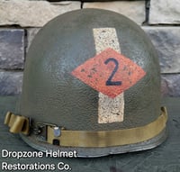 Image 1 of WWII 2nd Ranger Battalion, Captain. M-1 Type Helmet, Fixed bale version. 