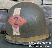 Image 4 of WWII 2nd Ranger Battalion, Captain. M-1 Type Helmet, Fixed bale version. 