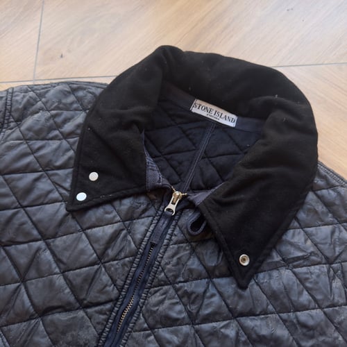 Image of Stone Island Mussola Gommata Quilted Jacket, Size Large