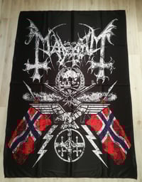 MAYHEM - Pure armageddon 30 years Flag (cloth poster Banner tapestry) Black metal Burzum