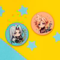 Image 1 of Sephrioth and Cloud Mini badge 