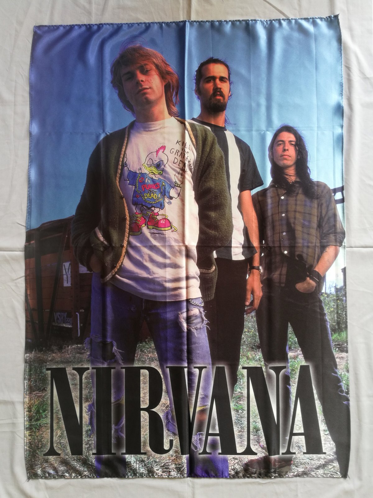 NIRVANA ポスター　フラッグ NIRVANA - Band photo Flag (cloth poster Banner tapestry) Grunge