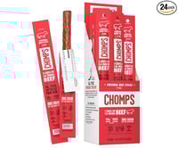CHOMPS Grass Fed Original Beef Jerky Snack Sticks, Keto, Paleo, Whole30 Approved