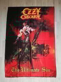 OZZY OSBOURNE - The ultimate sin Flag (cloth poster Banner tapestry) Heavy metal Iron Maiden