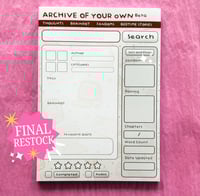 Image 1 of Archive of Your Own (Beta) Notepad