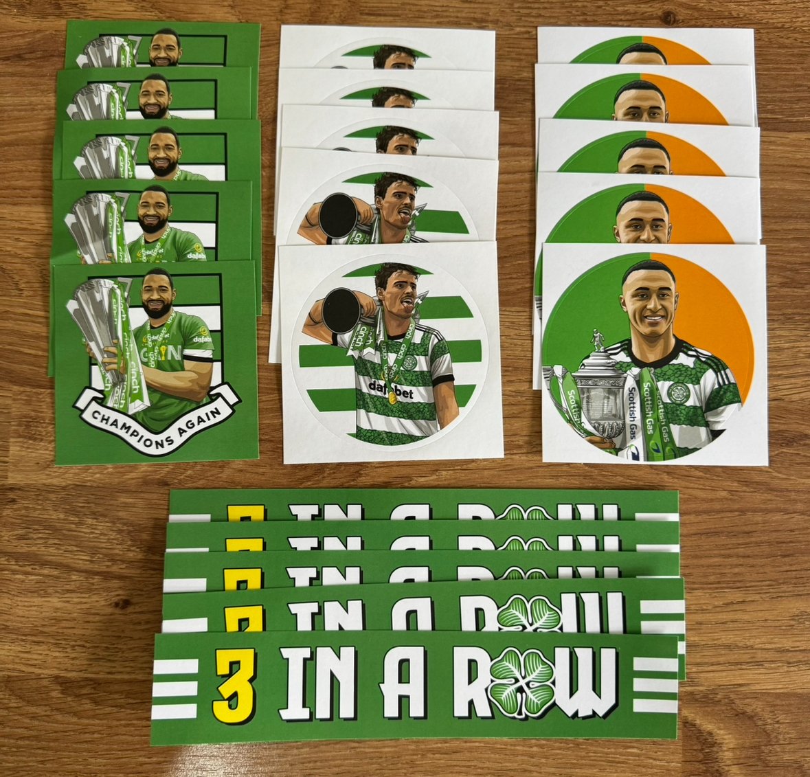 20 Stickers Champions Sticker Pack | Celtic Pin Badges