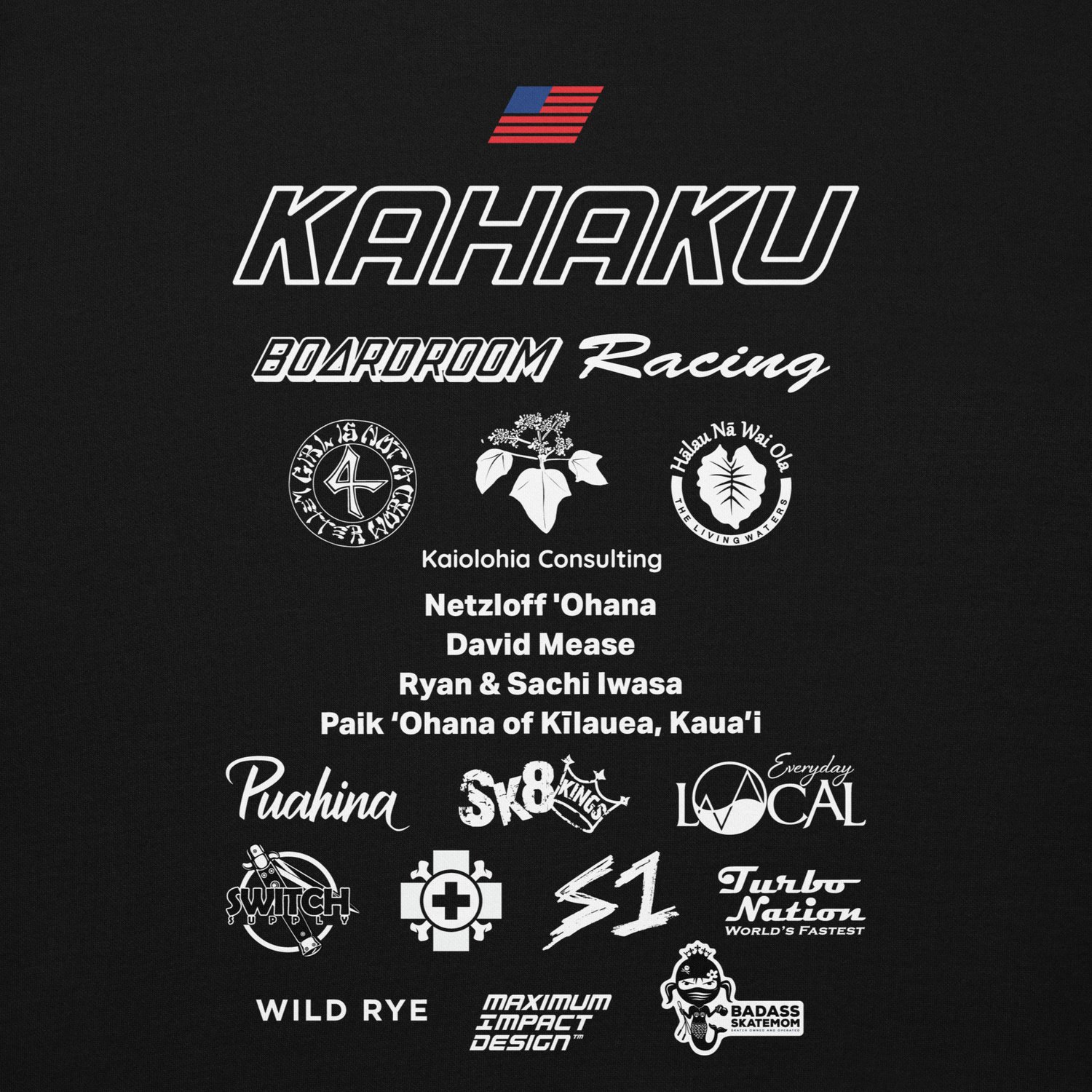 Image of Leiola Kahaku NorCal Slalom Skateboard Racing Team Hooded Sweat Shirt Updated