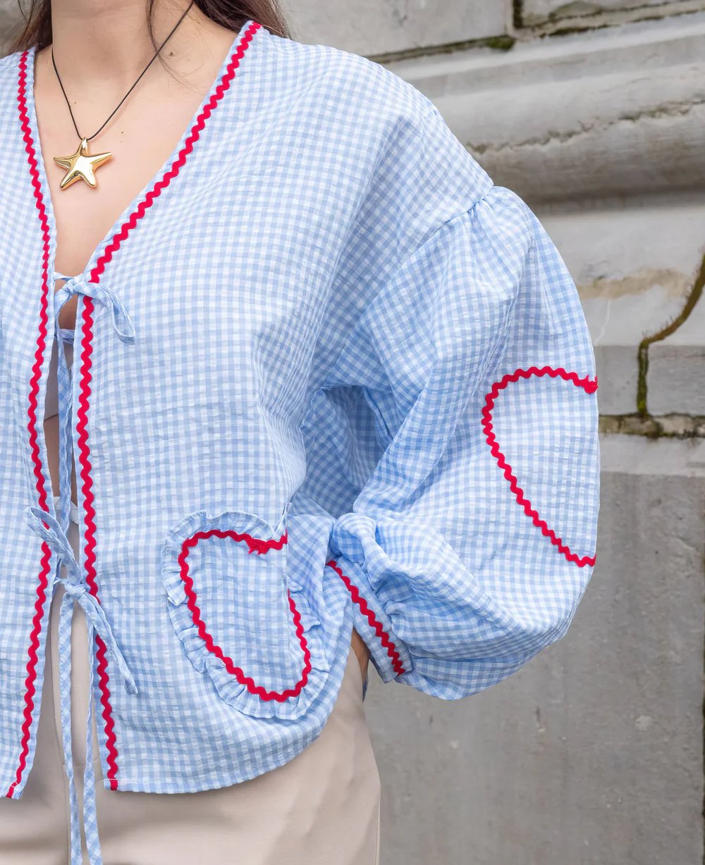 Image of Blue sweetheart blouse 💙