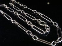 Image 1 of EDWARDIAN 9CT ORNATE CHAIN MARKED EVERY LINK 16 INCHES 10.3g