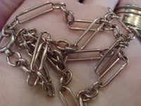 Image 3 of EDWARDIAN 9CT ORNATE CHAIN MARKED EVERY LINK 16 INCHES 10.3g