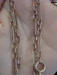 Image 5 of EDWARDIAN 9CT ORNATE CHAIN MARKED EVERY LINK 16 INCHES 10.3g