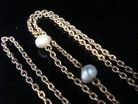 Image 3 of EDWARDIAN 9CT YELLOW GOLD NATURAL SALTWATER PEARL CHAIN 11.6G 23 INCHES