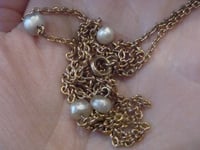 Image 4 of EDWARDIAN 9CT YELLOW GOLD NATURAL SALTWATER PEARL CHAIN 11.6G 23 INCHES