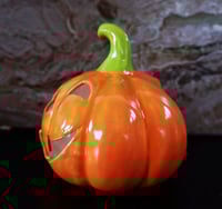 Image 2 of Candleholders: Ceramic Pumpkin Halloween candleholder Halloween candleholder