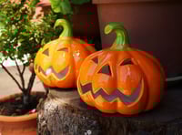 Image 1 of Candleholders: Ceramic Halloween Pumpkin Jack Halloween Pumpkin