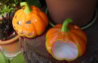 Image 3 of Candleholders: Ceramic Halloween Pumpkin Jack Halloween Pumpkin
