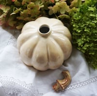 Image 2 of Vases: Ceramic vase pumpkin beige, a gift for Halloween