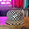 CHECKERBOARD FIELD CAP - BLACK/WHITE