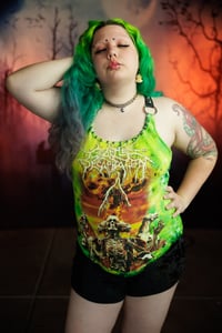 Image 1 of L/XL Tie Dye Cattle Decapitation Tank Tops