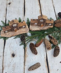 Wooden house  rustic set 