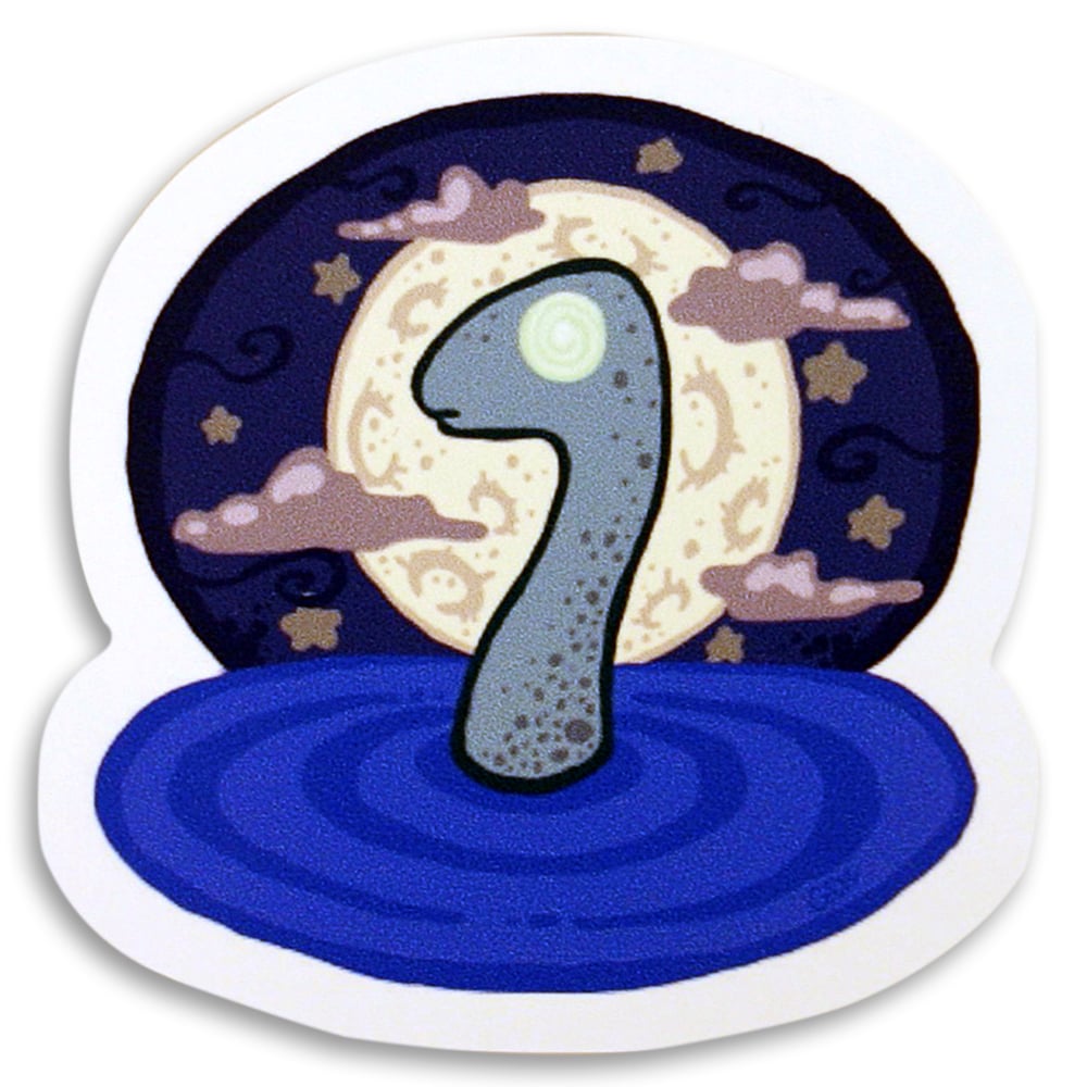 Moon Light Monster Kiss Cut Sticker Home Of Champ moon-light-monster-kiss-cut-sticker-home-of-champ