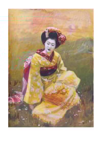Yellow Geisha limited signed A3 art print