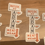 Image of 6 House Of Adam vinyl stickers