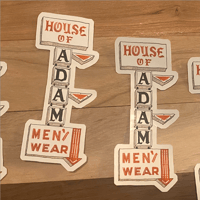Image 1 of 6 House Of Adam vinyl stickers