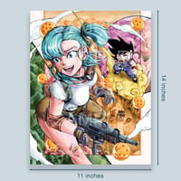 Bulma and Son Goku