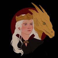 Image 1 of Rhaenyra Targaryen Dragon Sticker
