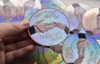 Image 4 of Reylo “You’re Not Alone” Holographic Sticker