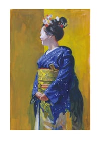 Blue Maiko limited signed A3 art print