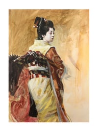 Red and Yellow Geisha limited signed A3 art print