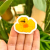 Clear Tiny Hoverfly & Poppy Sticker