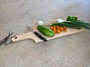 Image of Hardwood Maple Cutting Charcuterie Board, Solid Maple Wood Cheese or Bread Board