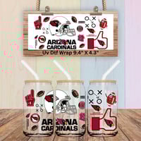 Double Sided Uv Dtf Wrap Arizona Football FB49 Cardinals