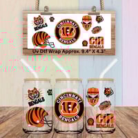 Double Sided Uv Dtf Wrap Cinci Bengals Football FB53