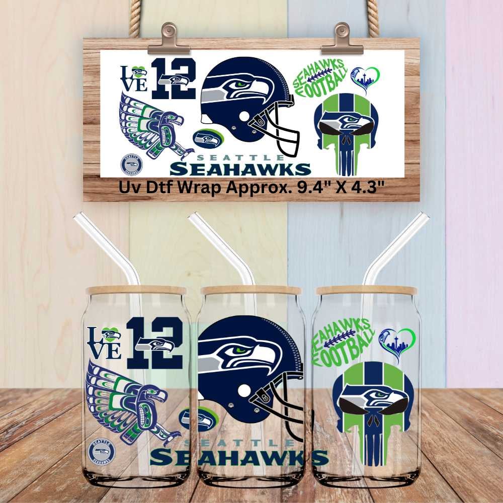Image of Seattle Seahawks Football Uv Dtf Wrap Choice of 2