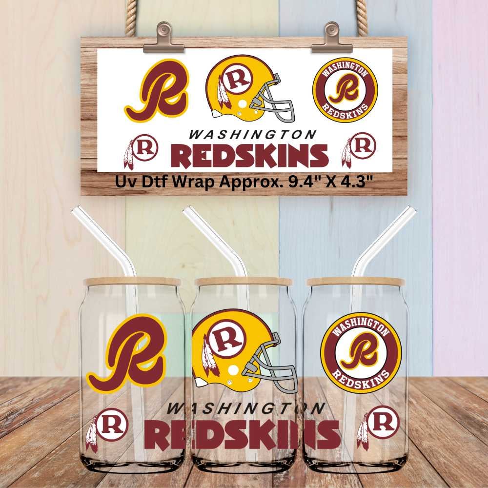Image of Washington Redskins Football Uv Dtf Wrap   FB58 