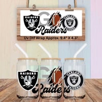 Double Sided Uv Dtf Wrap Raiders Football FB61