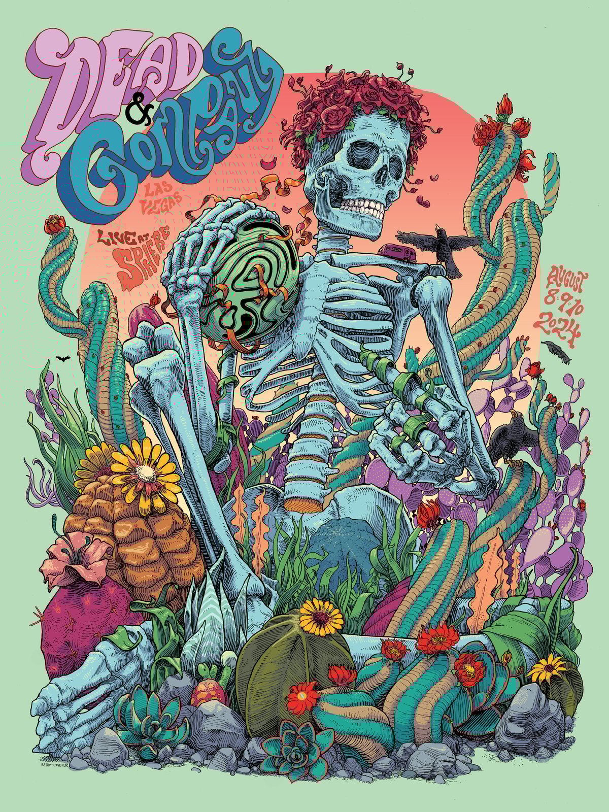 Dead and Company - Aug 8.9.10 2024 - VIP Poster | Dave Kloc