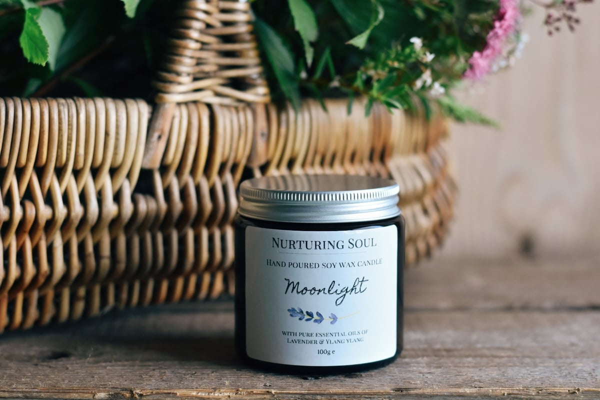 Image of Moonlight soy wax candle with pure essential oils