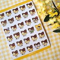 Image 2 of jasper and mocha emotes ✨ waterproof vinyl sticker sheet