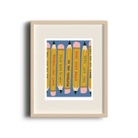Image 5 of Power Up Pencils Print 