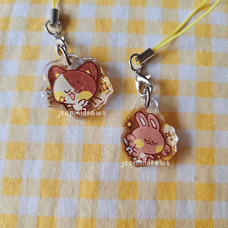 Image of fairy jasper and mocha ✨ epoxy phone charm