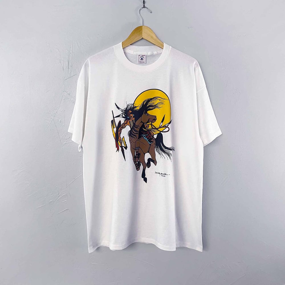 Image of Vintage '90s Irving Bahe Warrior T-shirt #1