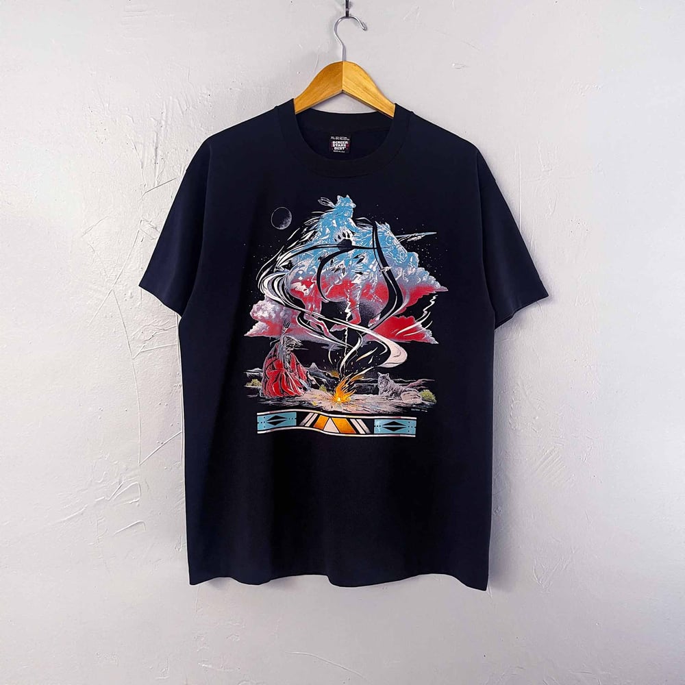 Image of Vintage '91 Rag Tops Warrior Spirit T-shirt