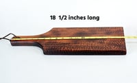 Image 5 of Dark Cherry Wood Charcuterie Board, Wood Cheese or Bread Board, Wooden Serving Board with Handle